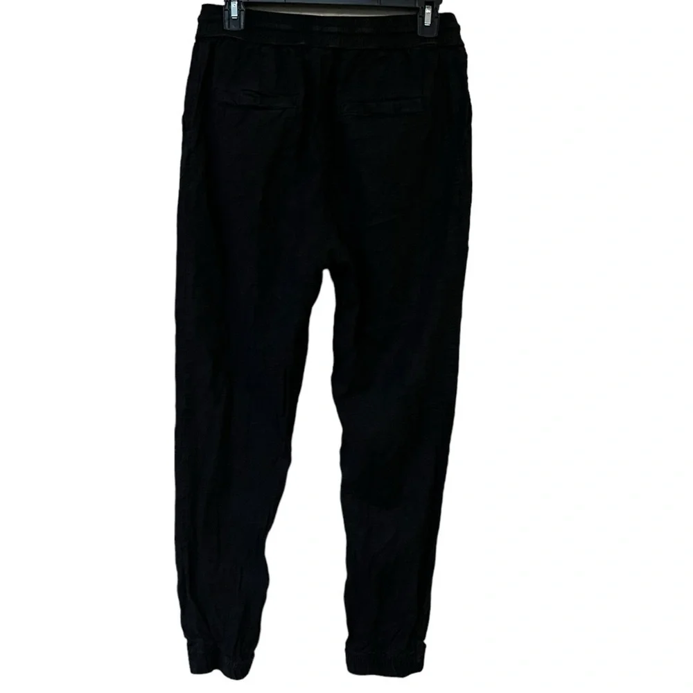 H&M Divided Women’s Black Linen Blend Drawstring Joggers, size 4.​​